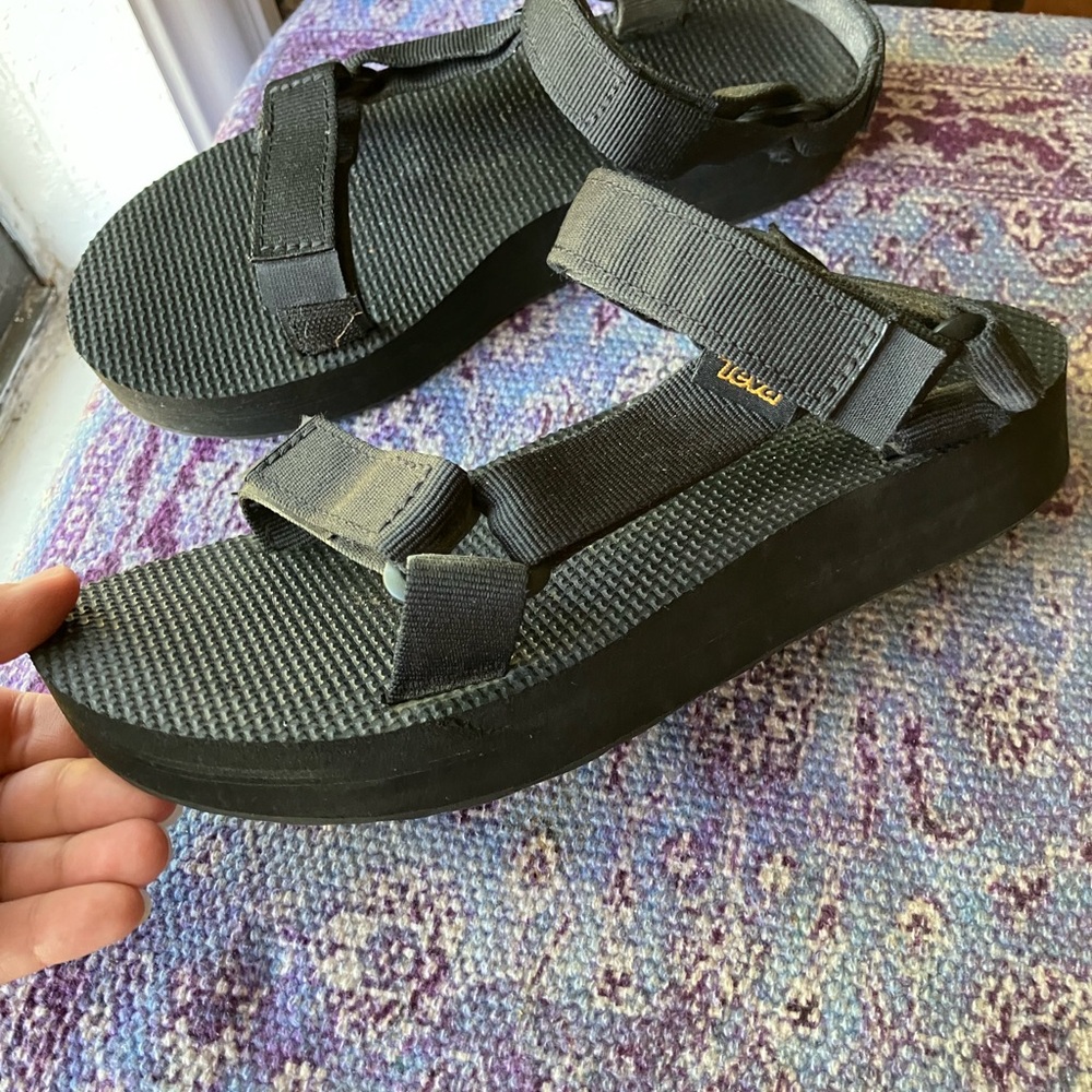 Black Platform TEVA Sandals